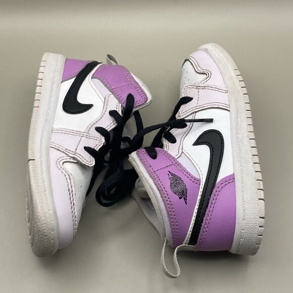 Nike Air Jordan 1Mid Barely Grape Toddler High Top Shoes Sneakers DQ8425-501 9C - Picture 1 of 10